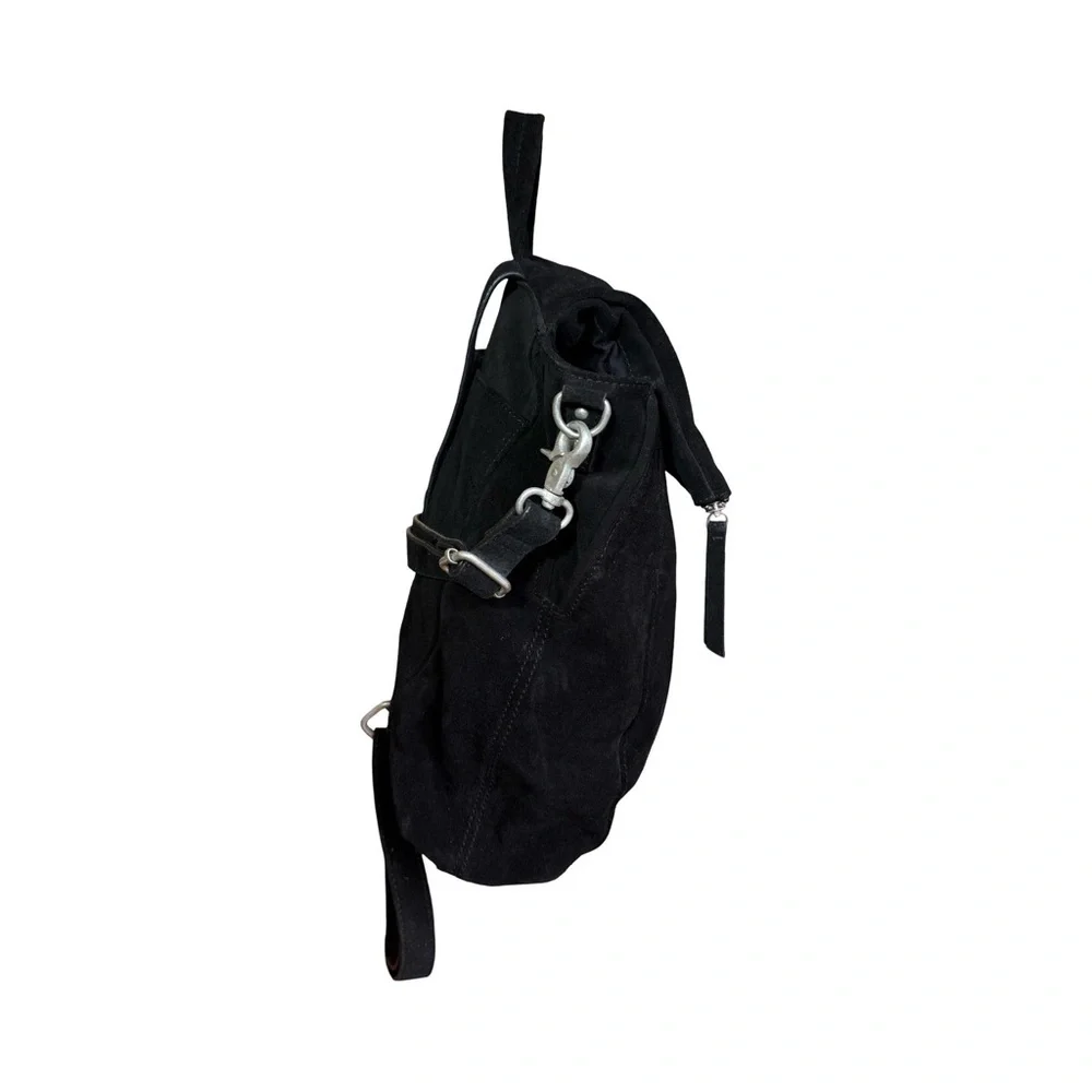 Free People Black Suede Backpack